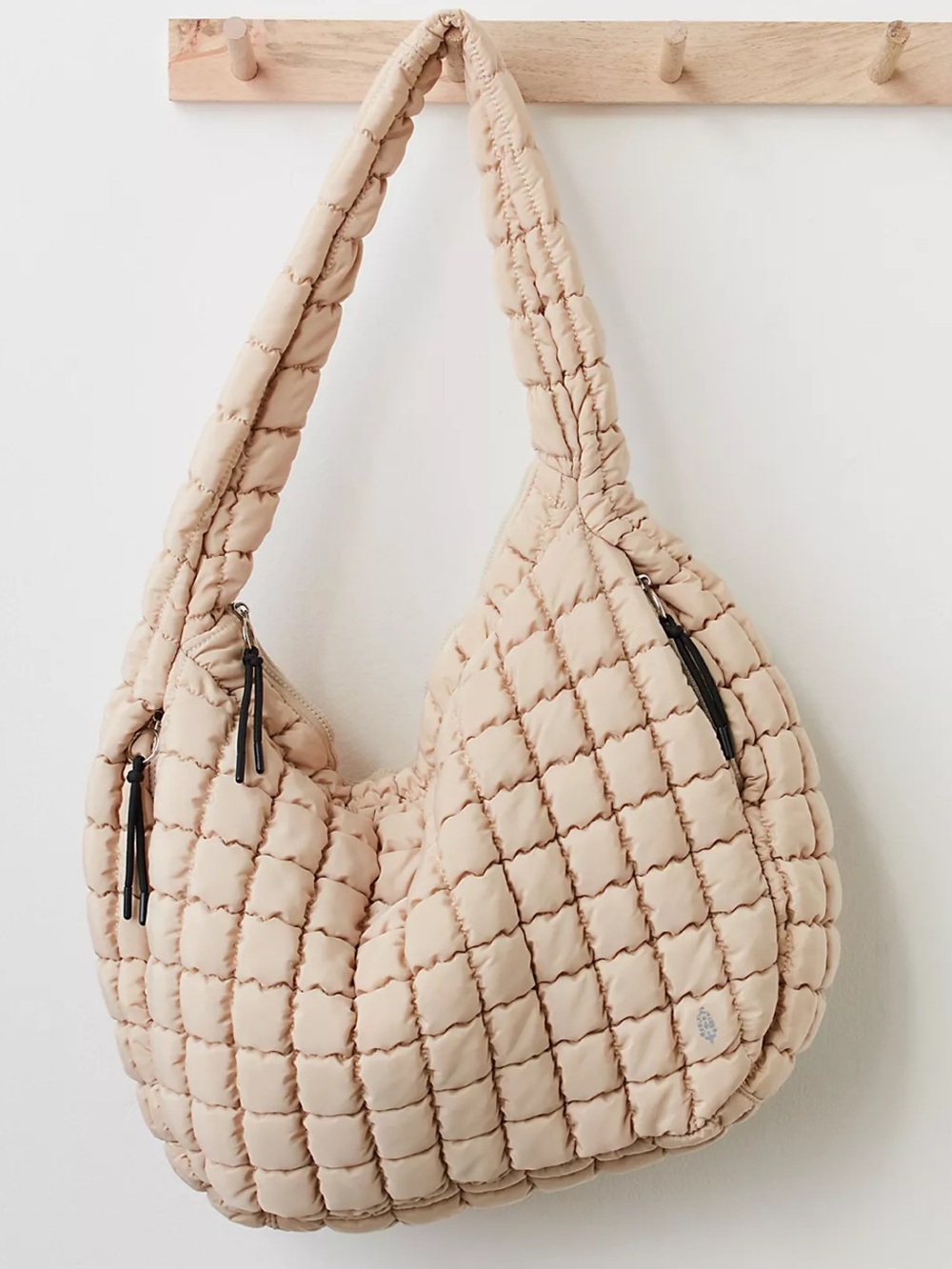 Free People Movement Quilted Carryall Bag in Off White